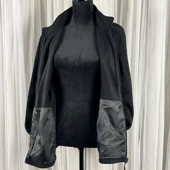 Argstar Black Fleece Jacket Womens Full Zip Lightweight Outdoor Hiking NWT - Picture 6 of 10